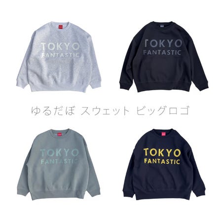 TOKYO FANTASTIC Big Logo Graphic & Oversized Crew Neck Sweatshirts