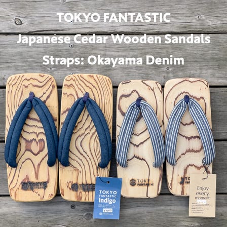 TOKYO FANTASTIC 日本杉木木屐<br />
鼻環：岡山牛仔布