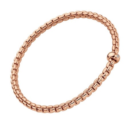 FOPE Must-have Eka Collection YG Flex'it Bracelet White Diamond