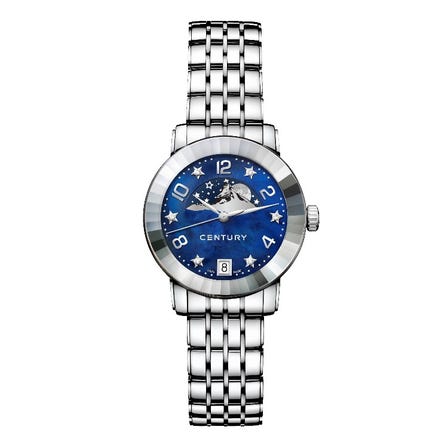 ELEGANCE MOONPHASE 648.7.U.N07.12.SF<br />
This 30mm model features a dial inspired by the Matterhorn.<br />
A 48-facet sapphire case reflects light delicately, highlighting the moon phase and starlit display at 12 o’clock.