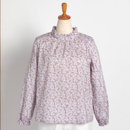 Fabric material set: Frilled collar blouse