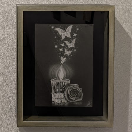 Kaori Iwata "flame of desire" (2021)
（work on paper)
size: 22.7cm x 15.8cm
* framed
＜currently on display＞