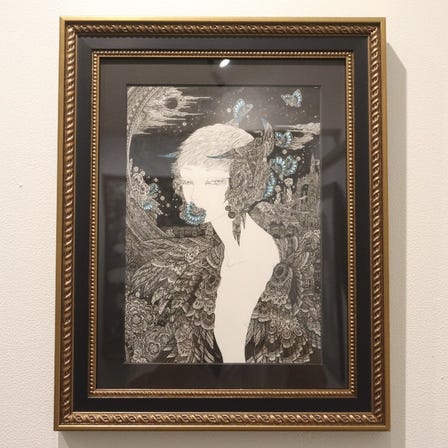 Sayumi Kudo
“Stars fall from the sky today”(2024)
Pen, Ink on illustration board 
artwork size: 29.7cm×21.0cm 
＜currently on display＞
