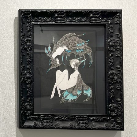 Sayumi Kudo
“Light blue place” (2024)
Pen, Ink on illustration board 
artwork size: 25.7cm×18.2cm 
＜currently on display＞
