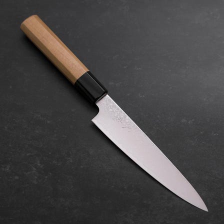 蔬果刀（Petty Knife） ZA-18 大馬士革紋 水牛樸木刀柄 150mm