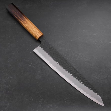 규토 스테인레스 스틸 부억칼  블루 슈퍼  흑타 츠치메 야키우루시 손잡이 240mm