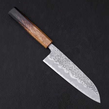 三德刀 白一纸 槌目 烧漆刀柄 165mm