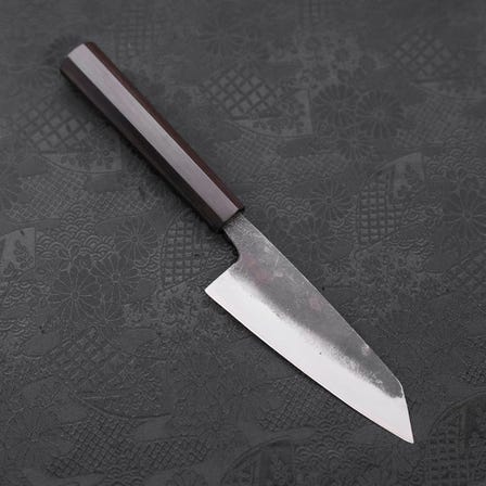 小文化刀 青紙二號鋼 黑打工藝 黑檀刀柄 120mm
