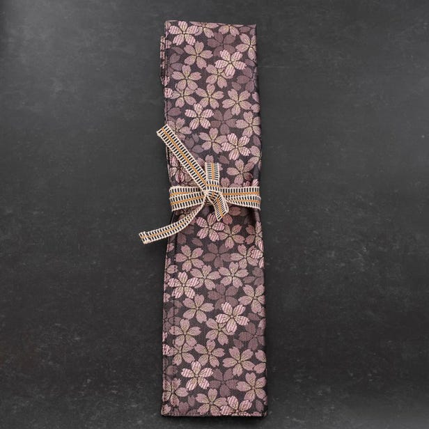 Musashi Japanese Style Kitchen Knife Roll Purple Sakura 1 Pocket Handmade