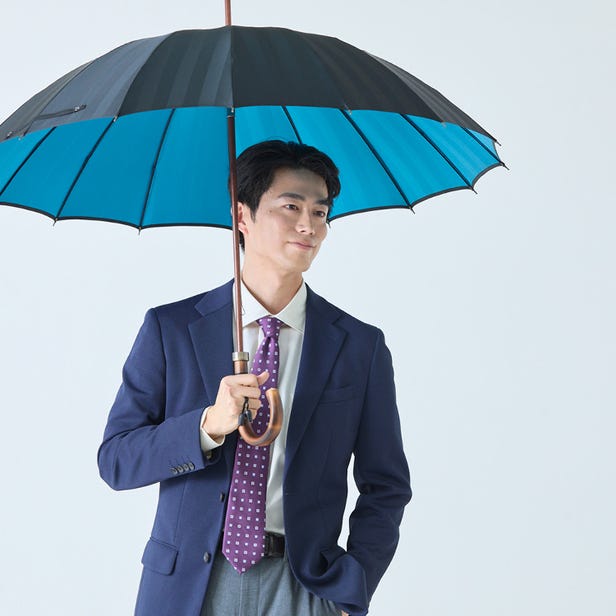 Men's Umbrella “Shadow” (Black × Turquoise)