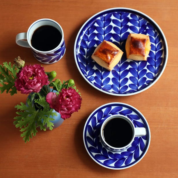 RURIKONOHA Flat Plate 21.5cm, mug, coffee cup & saucer