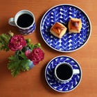 瑠璃木叶纹 平盘7号 / 马克杯 / 咖啡杯碟套装