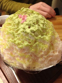 かき氷　うぐいす桜