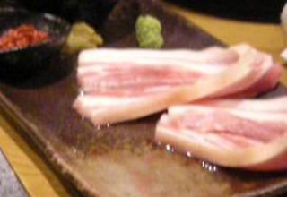 皮付豚の三種薬味添え