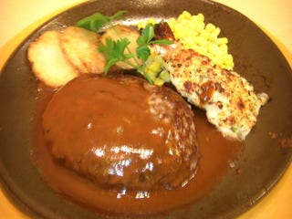 タスマニアハンバーグと海老のテルミドール