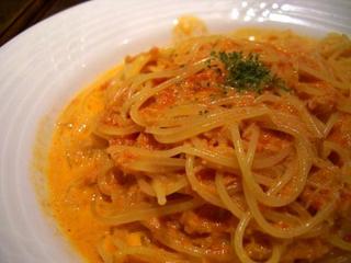 ズワイ蟹のトマトクリームソース