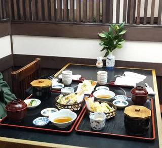 松茸と天ぷら定食