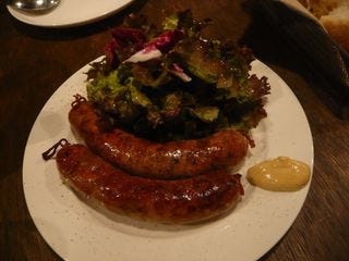 自家製ソーセージのソテー