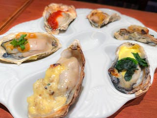 焼き牡蠣５種盛り合わせ