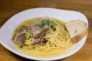 ローストポークの和風スパゲッティ