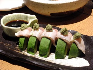 鶏とアボガドのわさび醤油