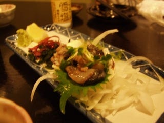 シャコ貝の刺身