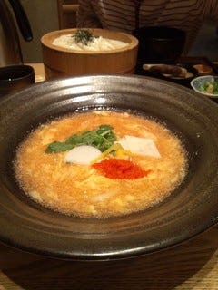 博多明太子のあんかけ玉子とじのおうどん