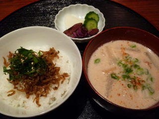 かす汁＆じゃこご飯