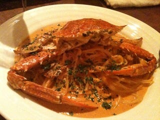 渡り蟹のトマトクリーム