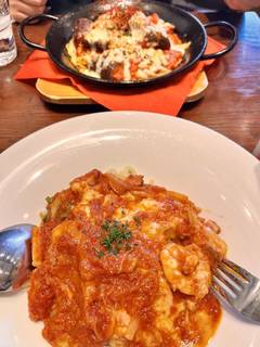 海老とベーコンのクリームパスタ