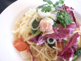 カブとトマトのパスタ