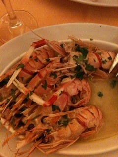 手長海老のレモンソース