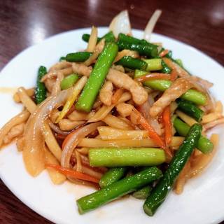 豚肉のにんにくの芽炒め