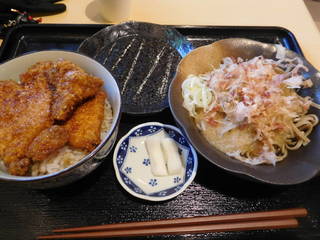 おろし蕎麦　ソースカツ丼セット
