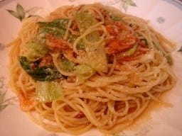 桜海老とレタスのスパゲッティ