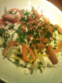 キーマカレーのシーザーサラダ