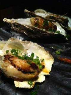 牡蠣の鉄板焼