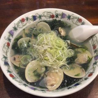 ハマグリとあおさラーメン