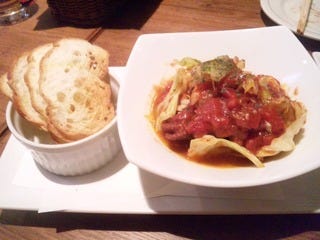 イイダコとキャベツのトマト煮