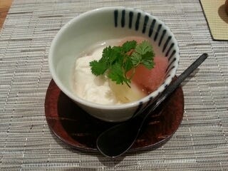 豆乳の杏仁豆腐