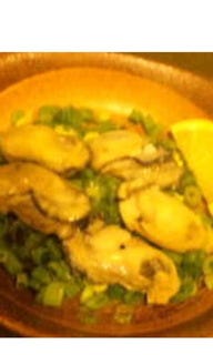 牡蠣の鉄板焼き