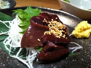 馬のレバ刺し
