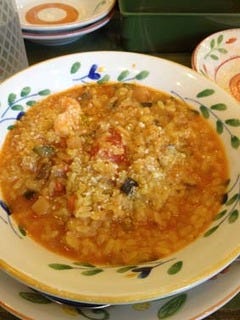 エビとトマトのクリームリゾット