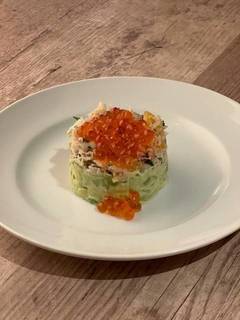 プリプリ海老とアボカドのタルタル風