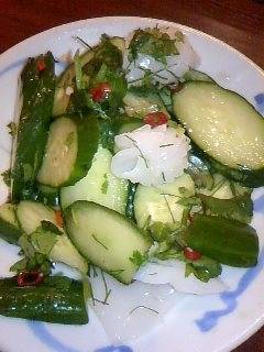 イカと胡瓜の香草和え