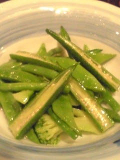 緑黄色野菜の胡麻塩炒め