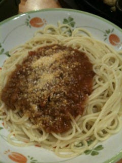 ミートソースボロニア風