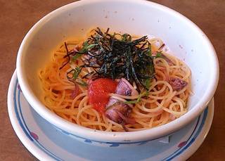 明太子とイカのパスタ