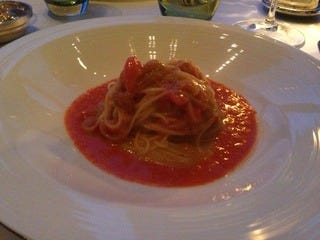 ウニの冷製パスタ