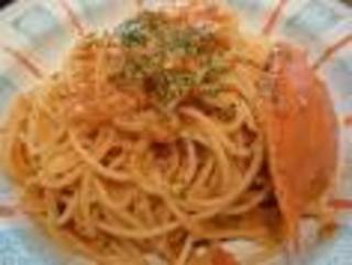 渡り蟹のトマトクリームスパゲティ